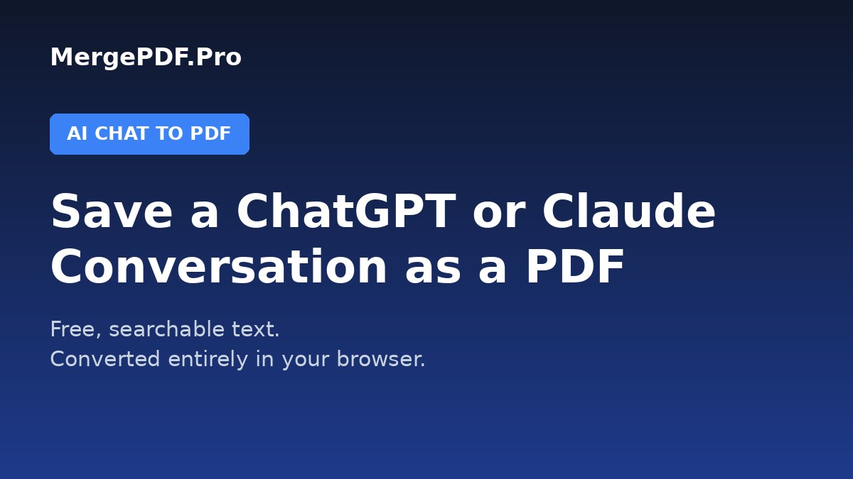 Cara Menyimpan Percakapan ChatGPT atau Claude sebagai PDF